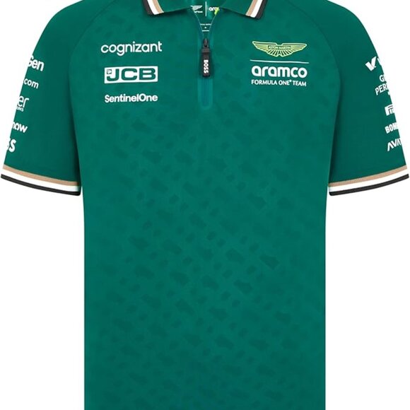2x Aston Martin F1 Men's 2024 Team Polo - Green - Size: Medium - Picture 2 of 10